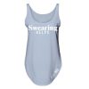 WOMEN’S SWEARING HELPS FLOWY TANK – STONEWASH DENIM