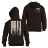 RIFLE FLAG FULL-ZIP HOODIE – DARK CHOCOLATE