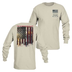 RED BLOOD BLUE COLLAR? LONG SLEEVE – SAND
