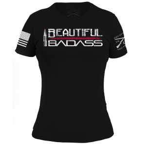 WOMEN’S BEAUTIFUL BADASS T-SHIRT – BLACK