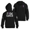 F*CK CANCER FULL-ZIP HOODIE – BLACK