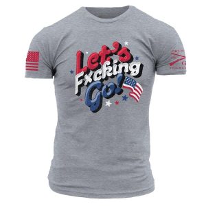 LET’S F*CKING GO T-SHIRT – DARK HEATHER GRAY