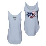 WOMEN’S STILL STANDING FLOWY TANK – STONEWASH DENIM