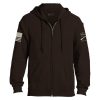 BASIC FULL-ZIP HOODIE – DARK CHOCOLATE
