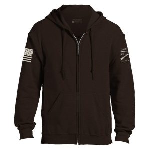 BASIC FULL-ZIP HOODIE – DARK CHOCOLATE